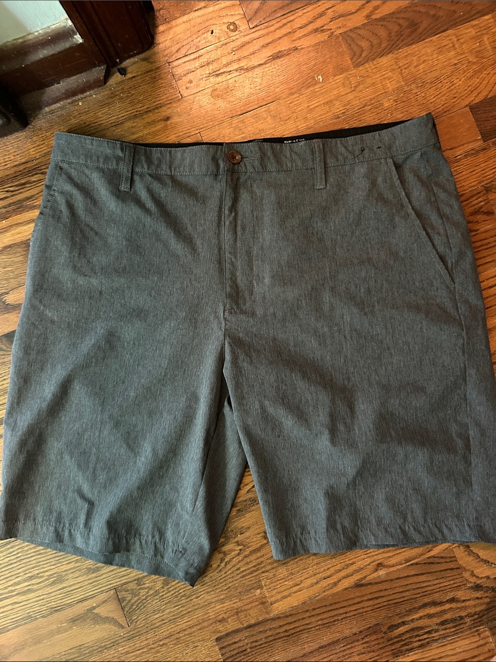 RVCA Men's Dark Charcoal Flat Front Shorts